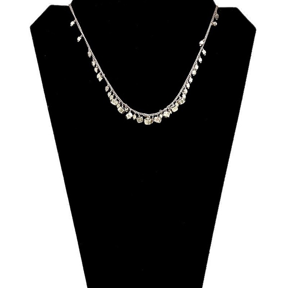 Fossil Silver Tone Hex Nuts Cluster Necklace - Picture 13 of 13